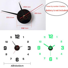 3D Luminous Wall Clock Frameless