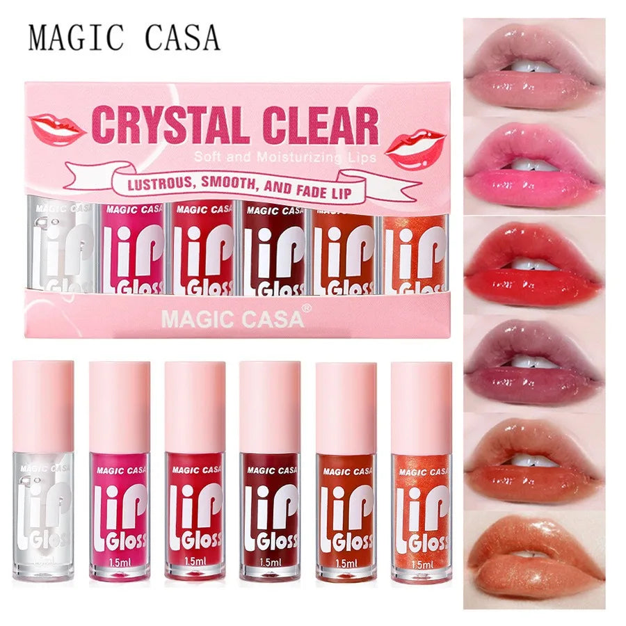 MAGIC CASA 6pcs/set Small bottle Hydrating Jelly Lip Oil
