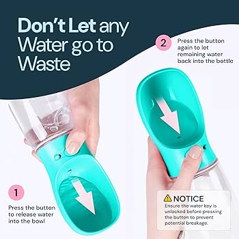Zenticart Portable Dog Water Bottle 19oz – Leak-Proof Travel Pet Dispense